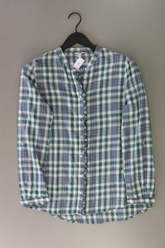 Esprit Karobluse Gr. 40 kariert Langarm grün aus Baumwolle