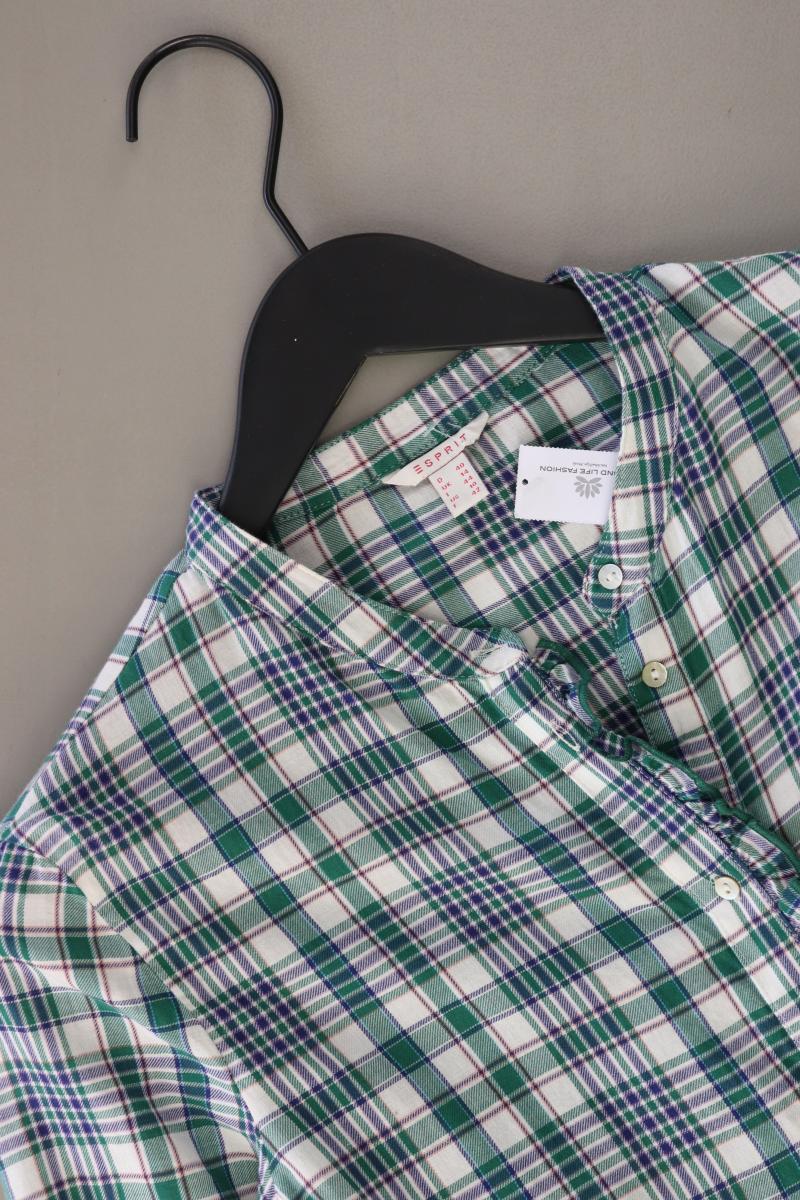 Esprit Karobluse Gr. 40 kariert Langarm grün aus Baumwolle