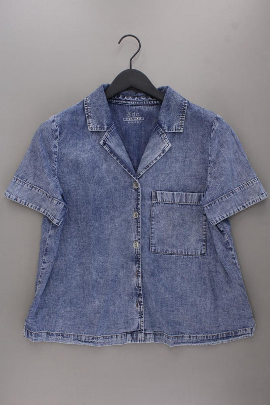 edc by Esprit Jeansbluse Gr. L neuwertig Kurzarm blau aus Baumwolle