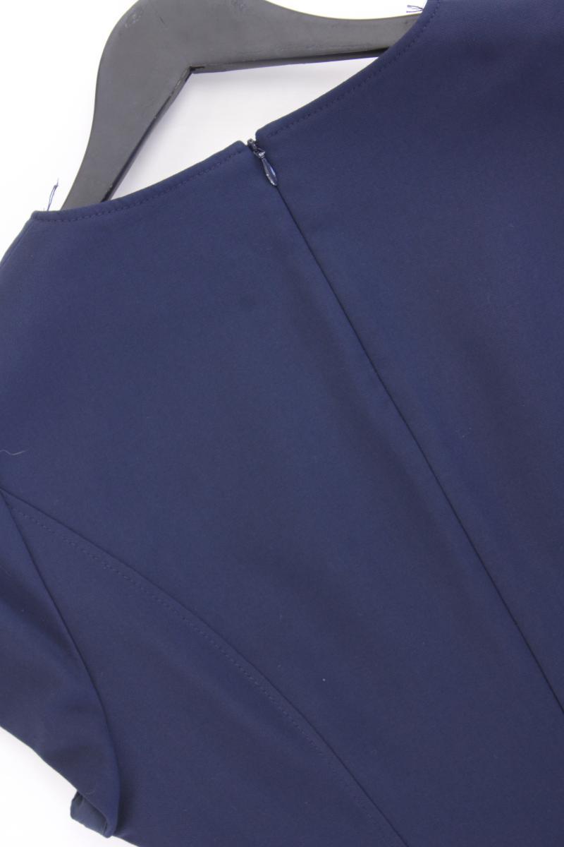 Hugo Boss Etuikleid Gr. 42 neuwertig Kurzarm blau aus Polyester