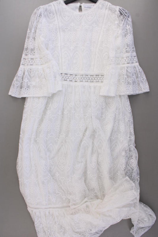 Reserved Spitzenkleid Gr. L 3/4 Ärmel creme aus Baumwolle