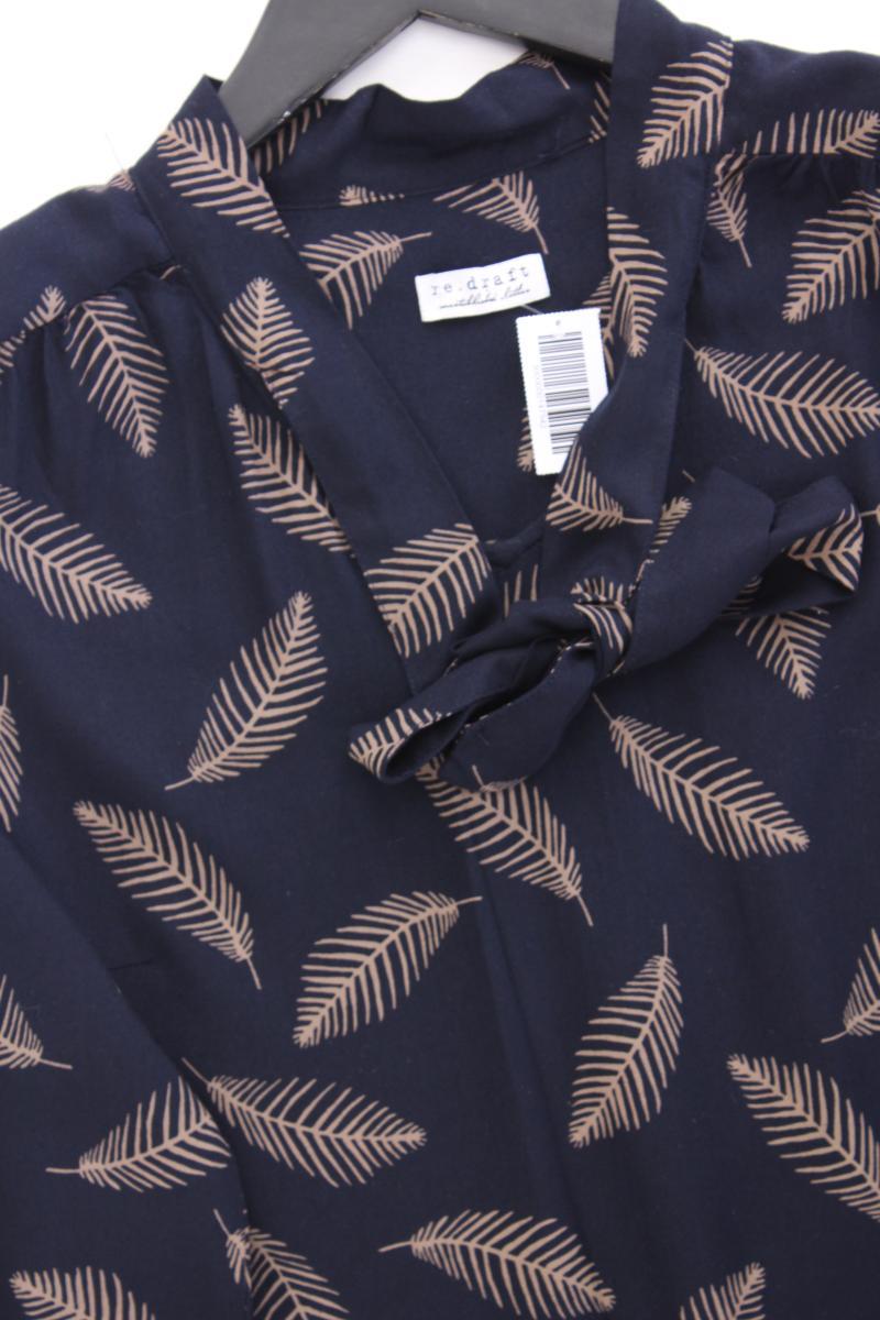 re.draft Langarmkleid Gr. 36 neuwertig blau aus Viskose