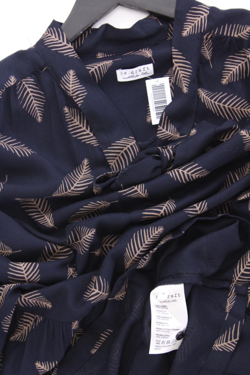 re.draft Langarmkleid Gr. 36 neuwertig blau aus Viskose