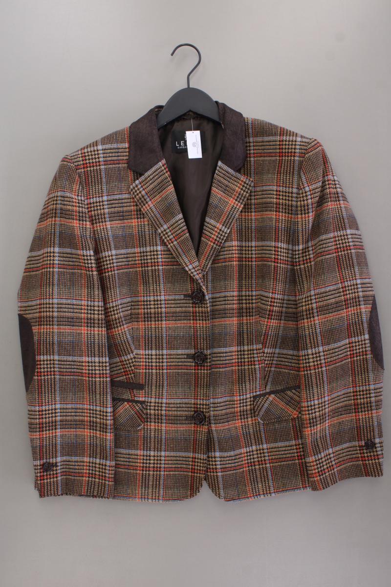 LEBEK Barbara Lebek Longblazer Gr. 46 kariert braun aus Polyacryl