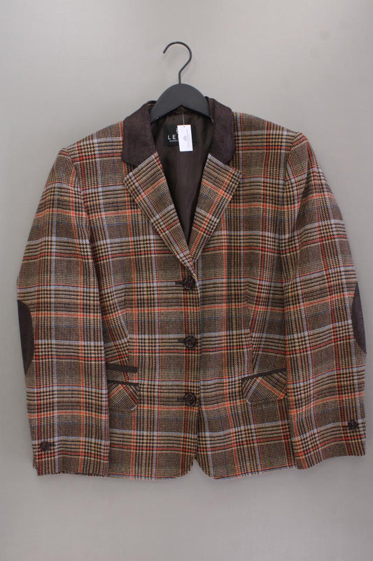 LEBEK Barbara Lebek Longblazer Gr. 46 kariert braun aus Polyacryl