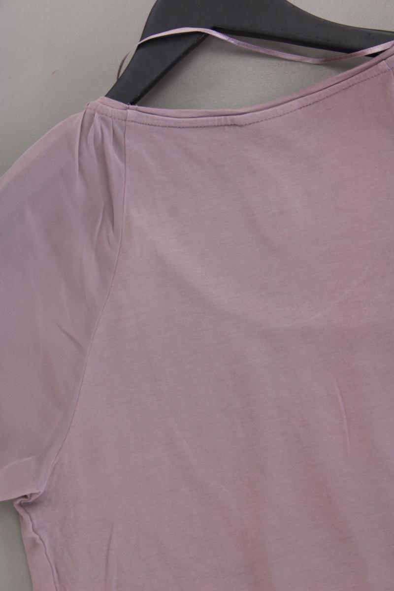 Street One Chiffonbluse Gr. 38 Kurzarm lila aus Viskose
