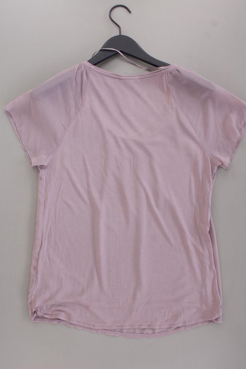 Street One Chiffonbluse Gr. 38 Kurzarm lila aus Viskose
