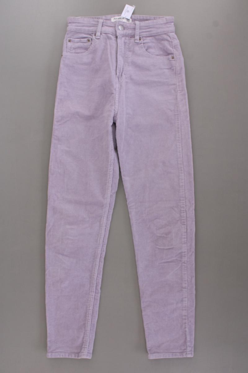 Pull&Bear Cordhose Gr. 34 lila aus Baumwolle