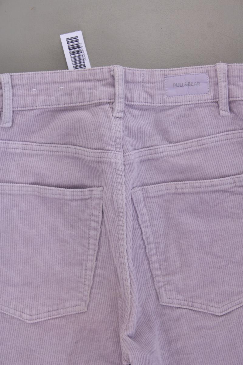 Pull&Bear Cordhose Gr. 34 lila aus Baumwolle
