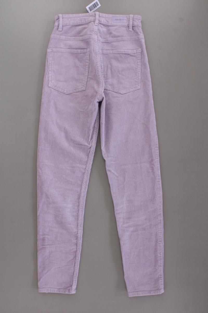 Pull&Bear Cordhose Gr. 34 lila aus Baumwolle
