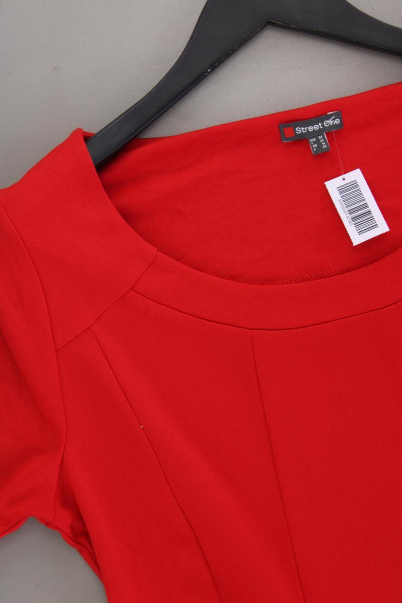 Street One Jerseykleid Gr. 42 neuwertig Kurzarm rot aus Polyester
