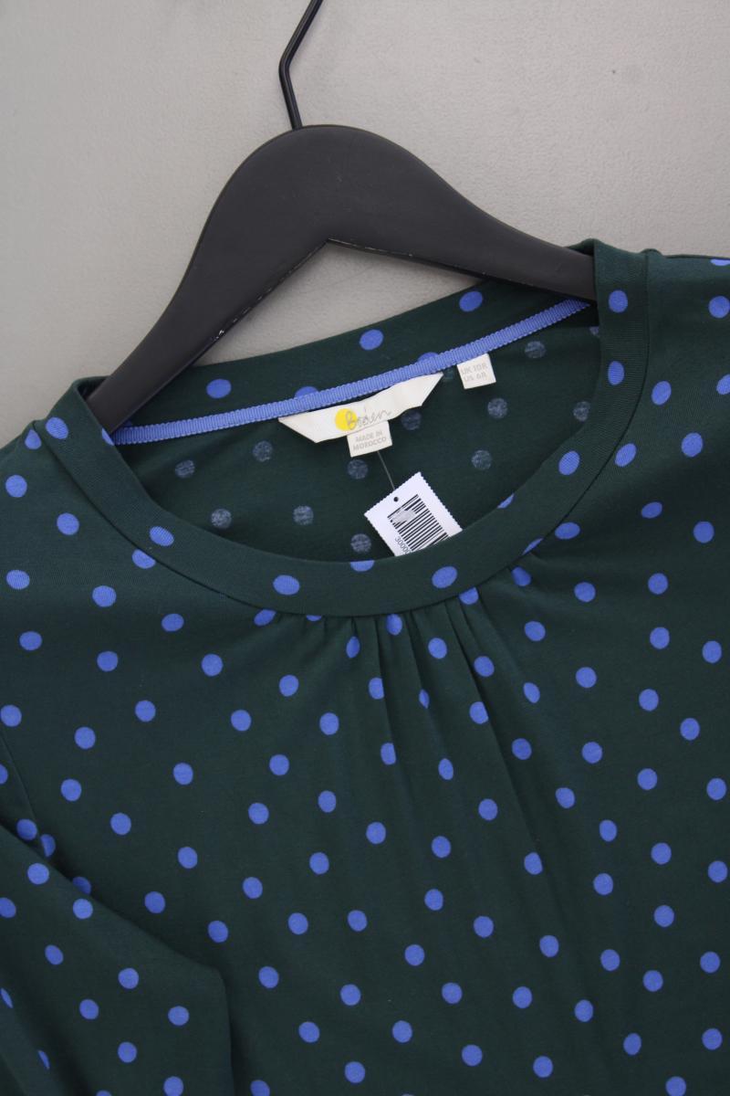 Boden Jerseykleid Gr. 36 gepunktet neuwertig 3/4 Ärmel grün aus Viskose