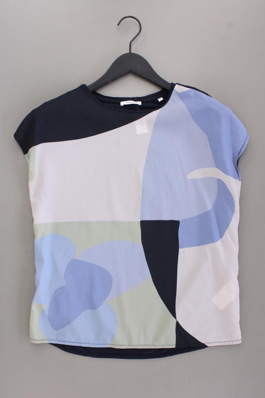 Opus Bluse Modell Safeda Shapes Gr. 36 geometrisches Muster Kurzarm blau