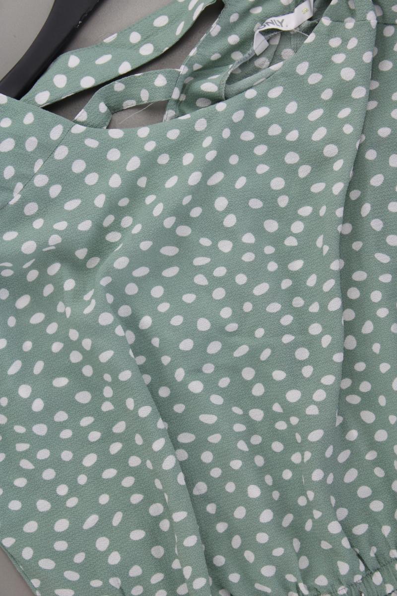 Only Kurzarmkleid Gr. 36 gepunktet neuwertig grün aus Polyester