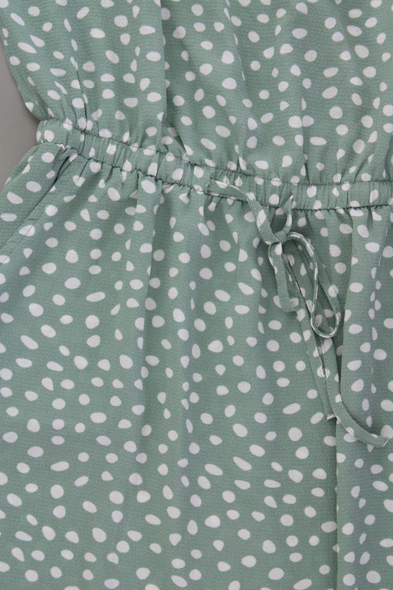 Only Kurzarmkleid Gr. 36 gepunktet neuwertig grün aus Polyester