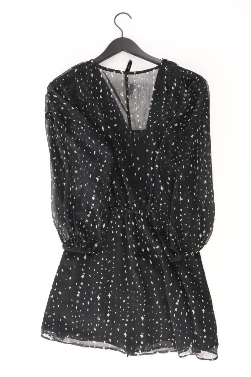 Mango Langarmkleid Gr. L mit Glitzer schwarz aus Polyester