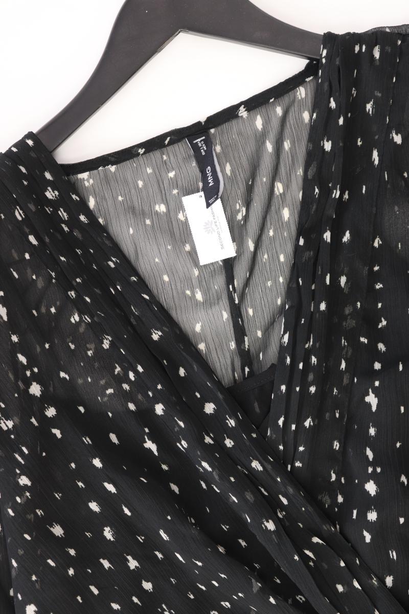 Mango Langarmkleid Gr. L mit Glitzer schwarz aus Polyester