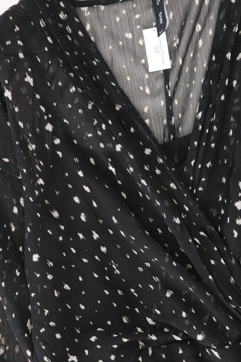 Mango Langarmkleid Gr. L mit Glitzer schwarz aus Polyester