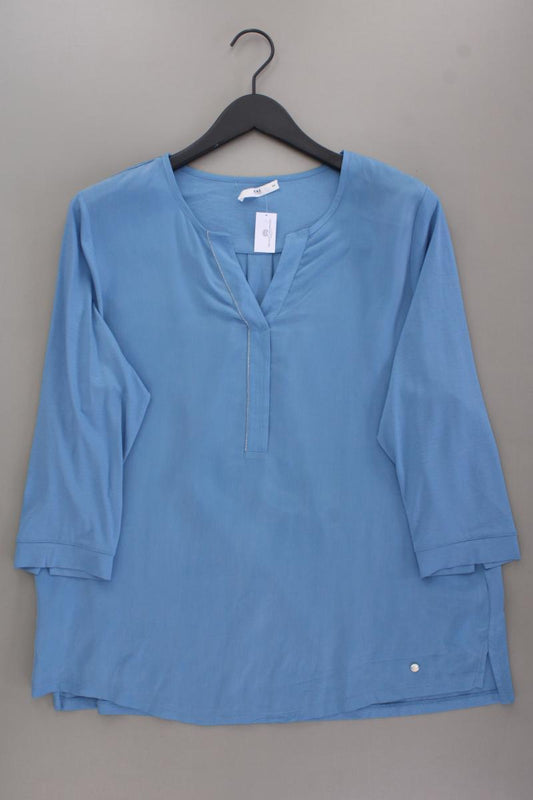 Brax Classic Bluse Gr. 44 3/4 Ärmel blau aus Viskose
