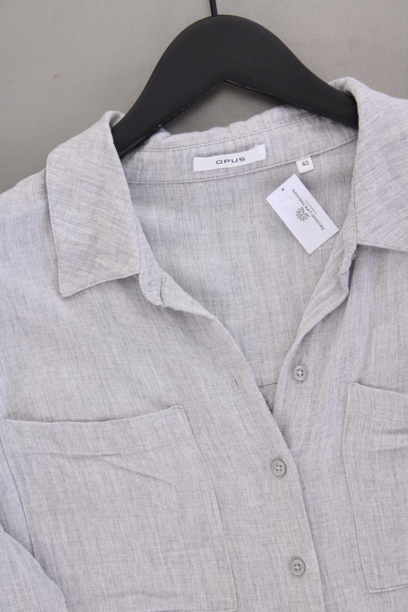 Opus Bluse Modell Fado Gr. 40 3/4 Ärmel grau aus Viskose
