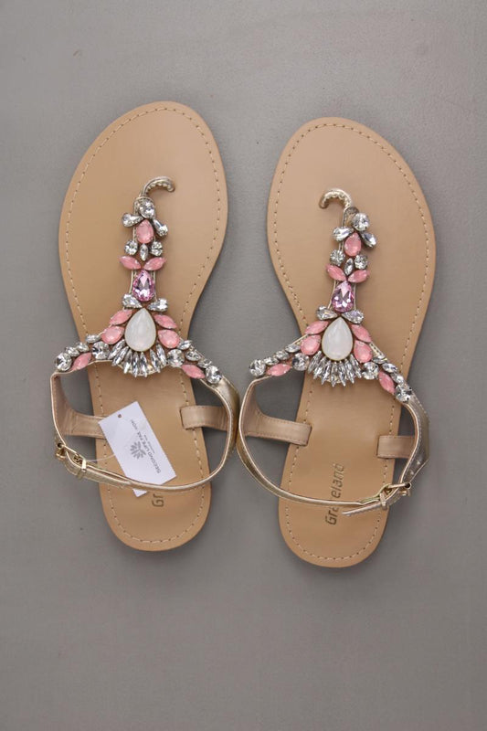 Graceland Zehenriemensandalen Gr. 39 neuwertig gold