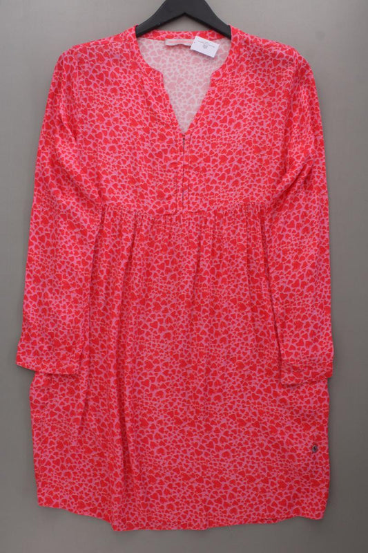 Frieda&Freddies Langarmkleid mit Herzmuster Gr. 34 neuwertig rot aus Viskose