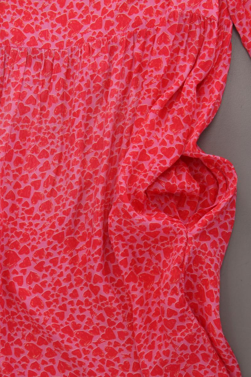 Frieda&Freddies Langarmkleid mit Herzmuster Gr. 34 neuwertig rot aus Viskose
