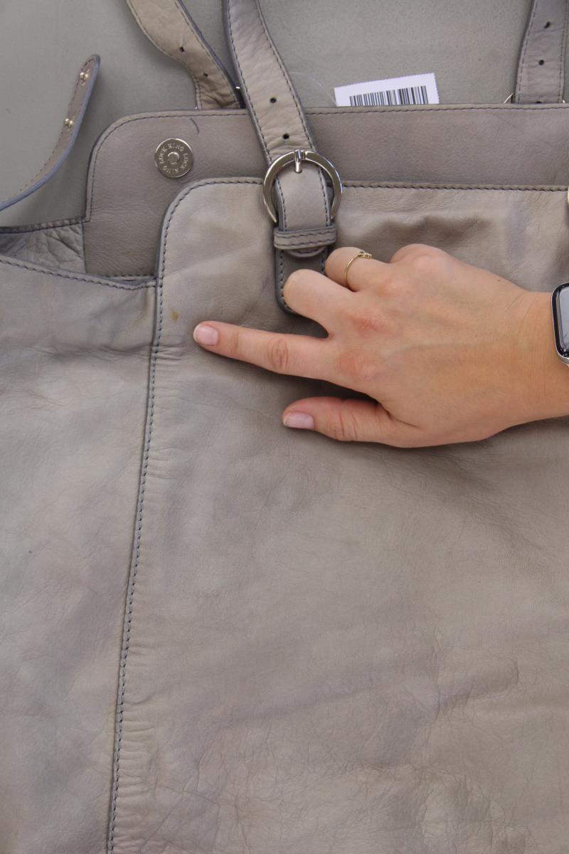 René Lezard Henkeltasche grau aus Leder