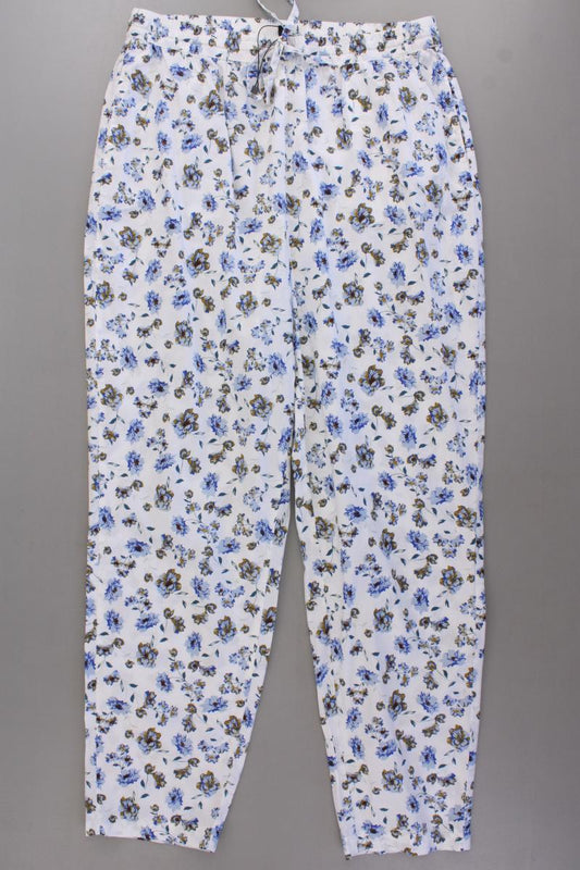Vero Moda Stoffhose Gr. L mit Blumenmuster weiß aus Baumwolle