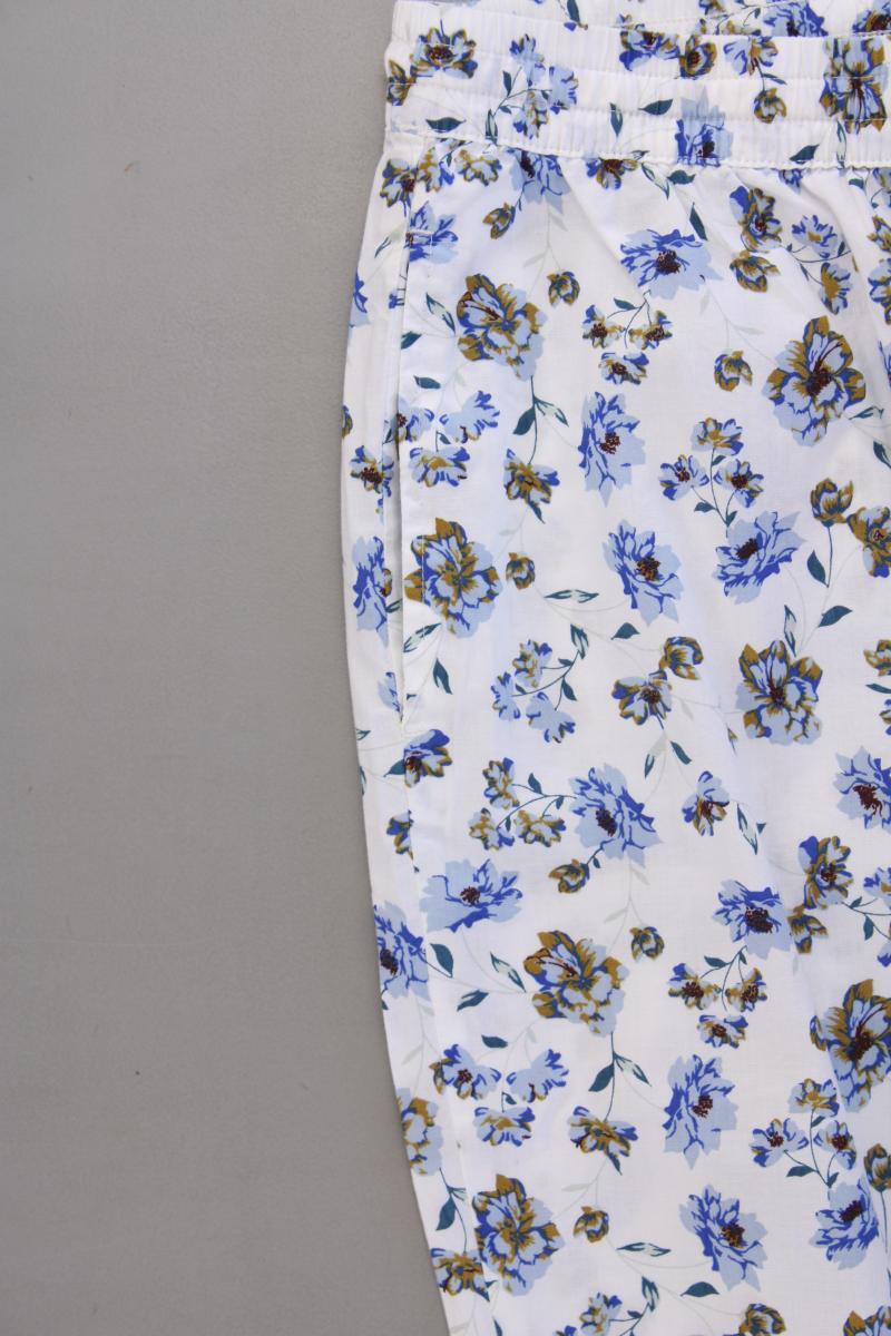 Vero Moda Stoffhose Gr. L mit Blumenmuster weiß aus Baumwolle