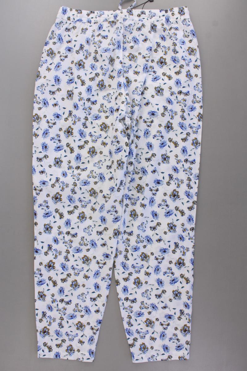 Vero Moda Stoffhose Gr. L mit Blumenmuster weiß aus Baumwolle