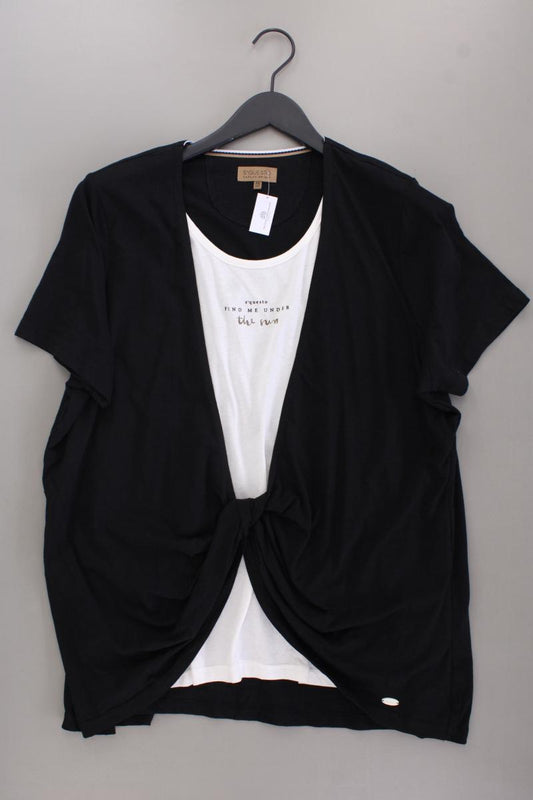 s'questo T-Shirt Gr. 46 Kurzarm schwarz aus Baumwolle