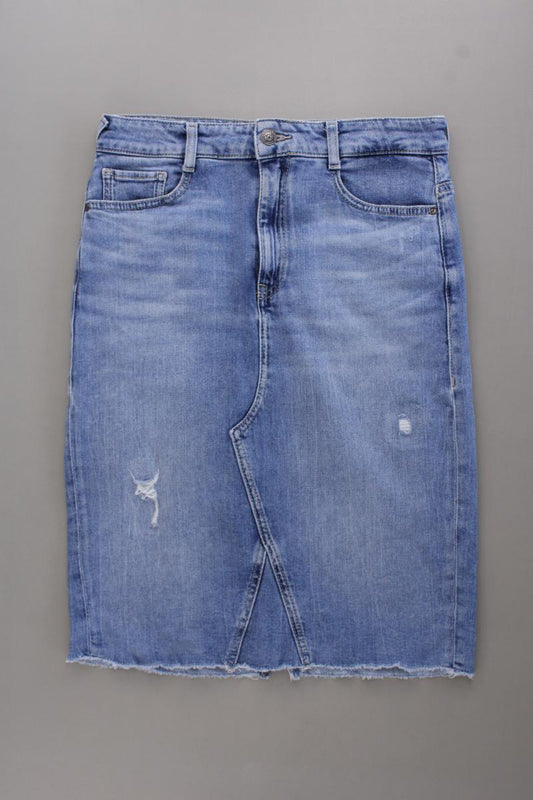 comma, Jeansrock Gr. 36 blau aus Baumwolle