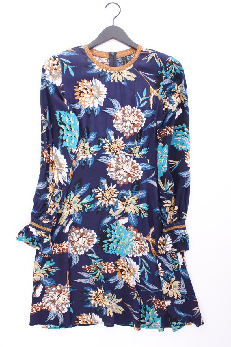 YAS Langarmkleid Gr. S mit Blumenmuster blau
