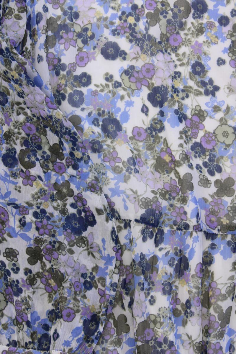 Gina Benotti Kleid Gr. 44/46 mit Blumenmuster Langarm blau