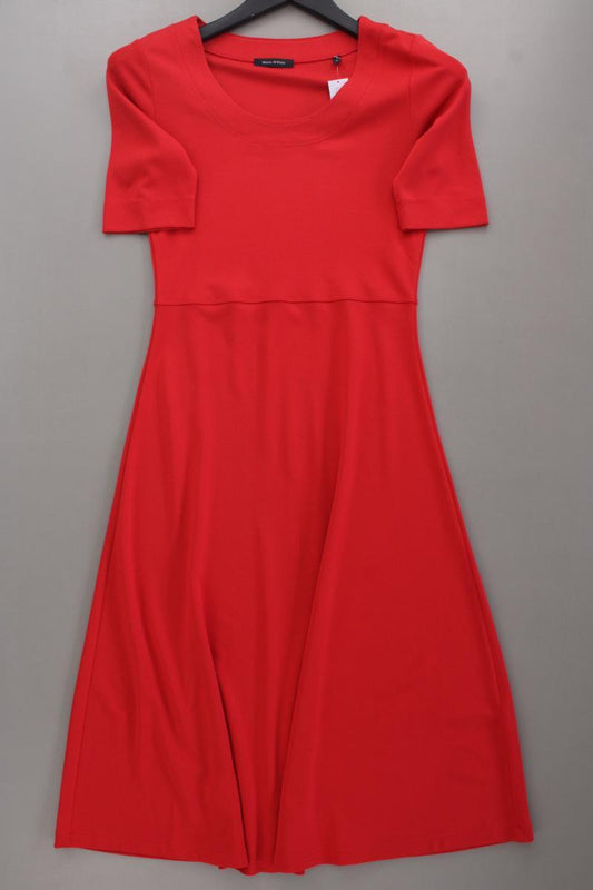 Marc O'Polo Jerseykleid Gr. 34 neuwertig Kurzarm rot aus Viskose