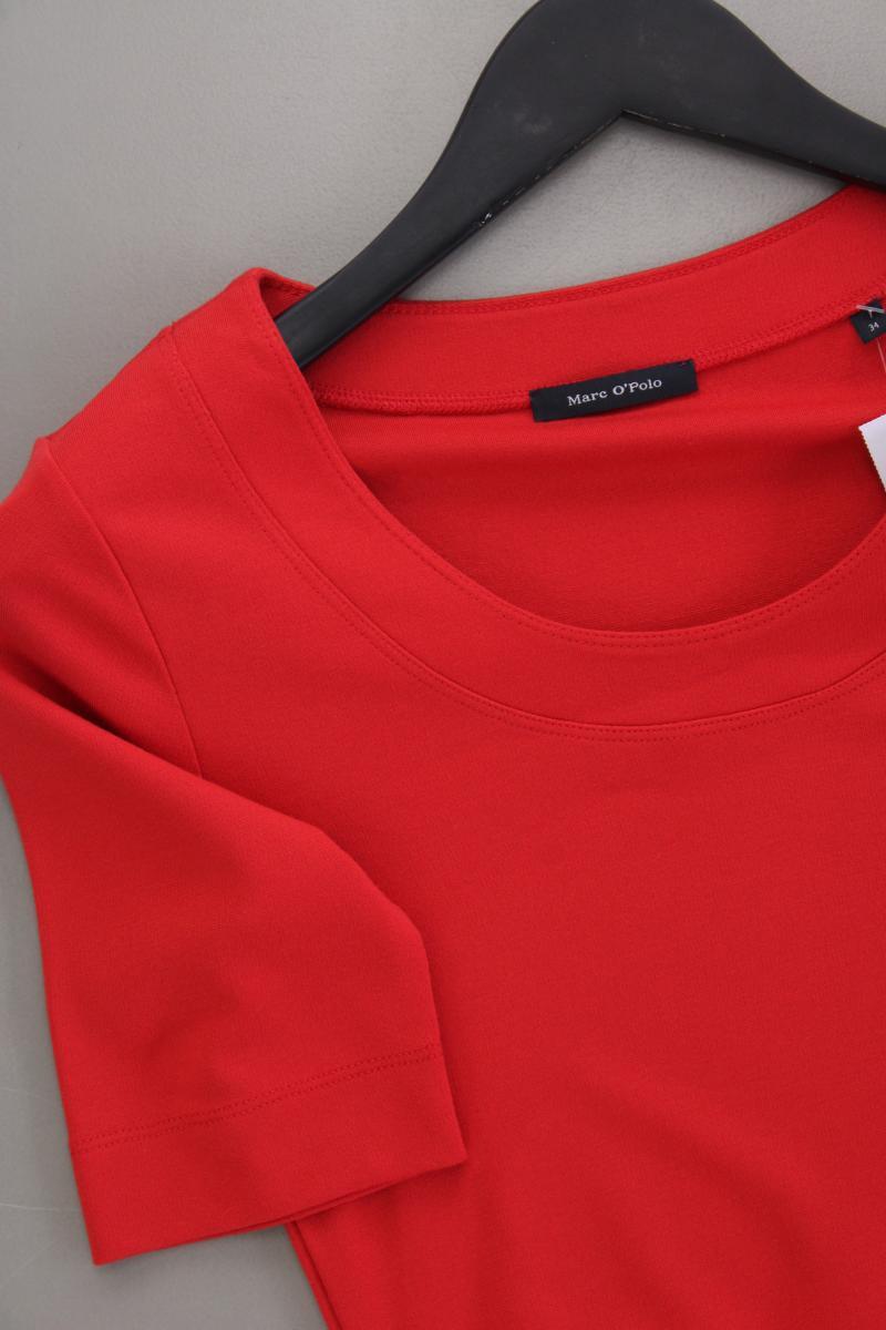 Marc O'Polo Jerseykleid Gr. 34 neuwertig Kurzarm rot aus Viskose