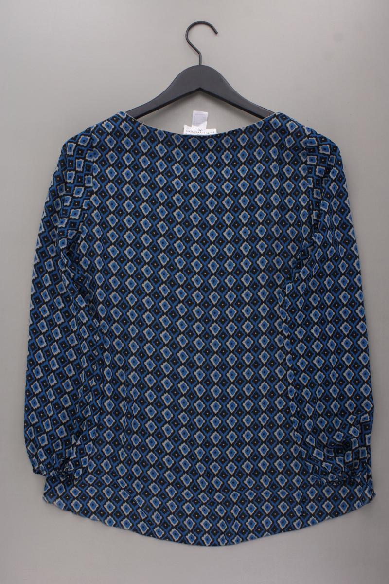 rick cardona Langarmbluse Gr. 38 geometrisches Muster mit Pailletten blau