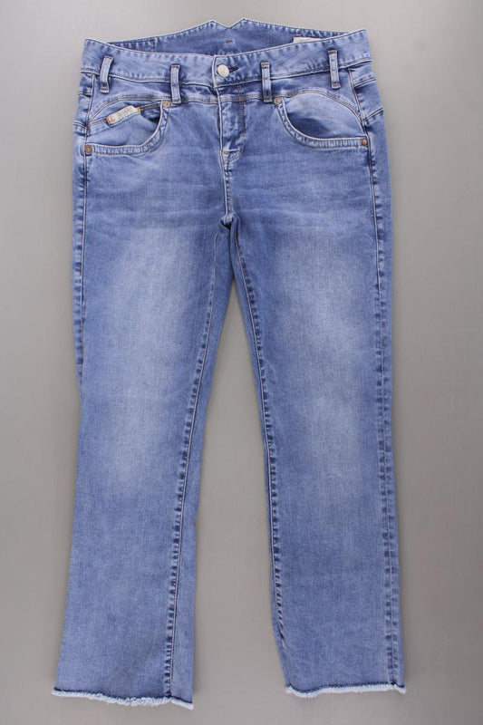 Herrlicher Boot Cut Jeans Gr. W32 Modell Pearl Boot Cropped blau aus Baumwolle