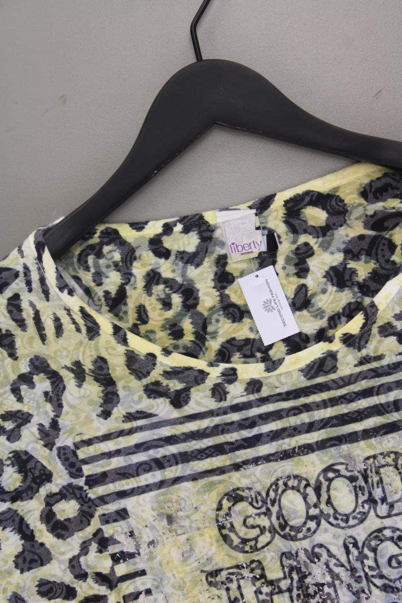 Liberty Printshirt Gr. M mit Tierdruck Kurzarm mehrfarbig aus Polyester