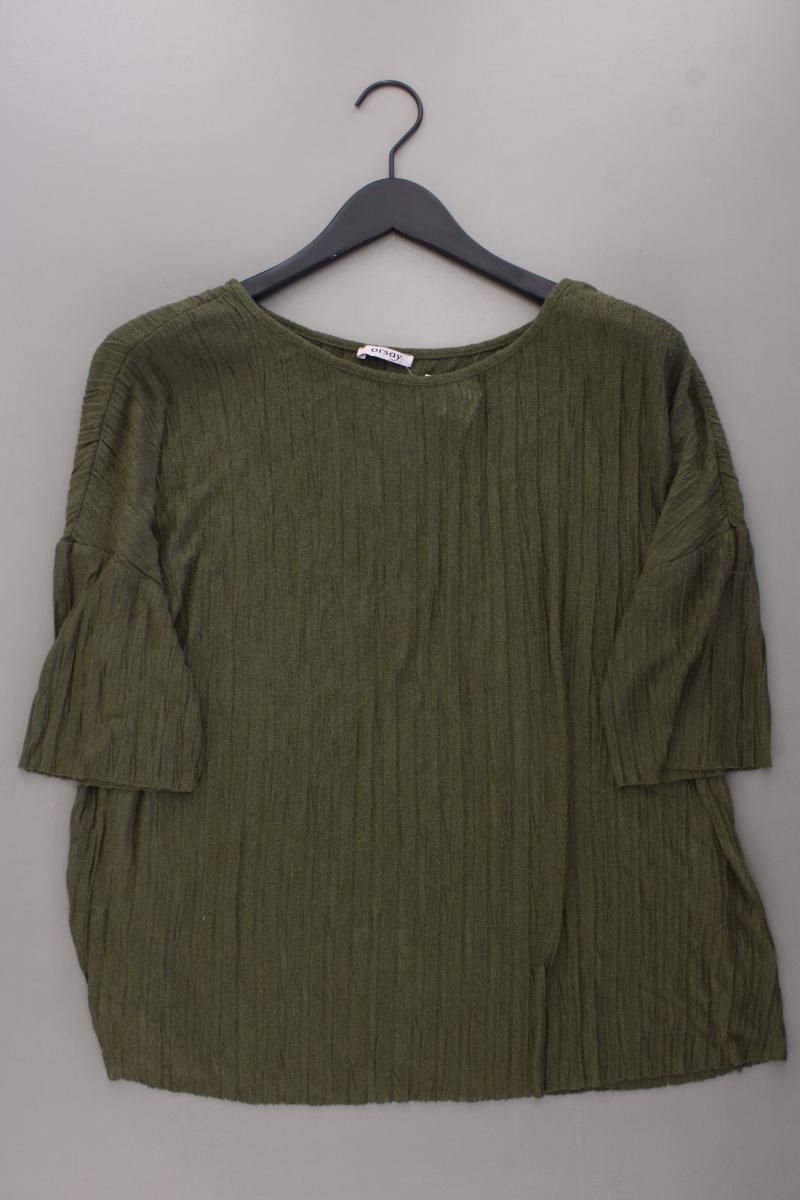 Orsay Shirt Gr. 44 Kurzarm olivgrün