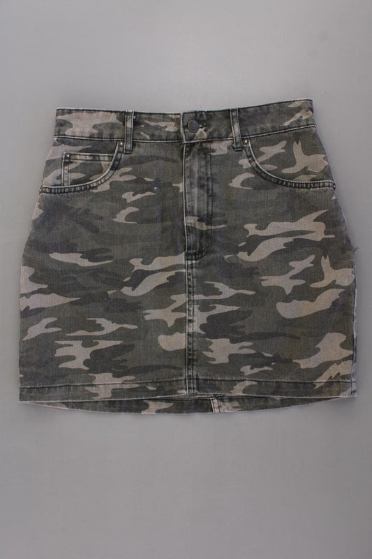 Pull&Bear Jeansrock Gr. M camouflage olivgrün