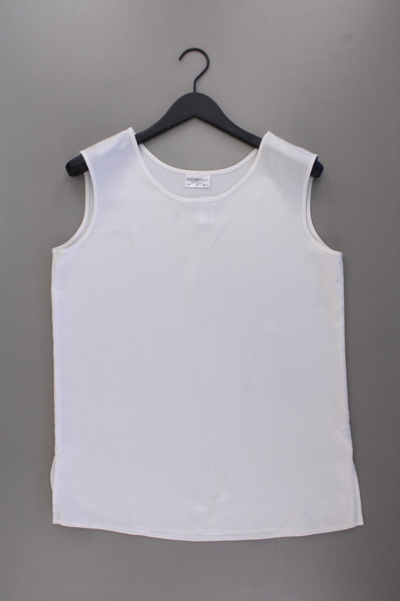 Sommermann Ärmellose Bluse Gr. 40 neuwertig weiß aus Polyester