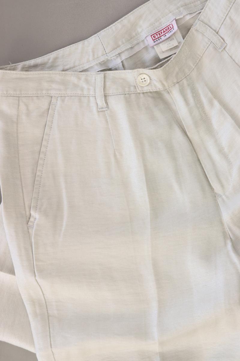 Stefanel Hose mit Leinen Gr. IT 42 (S) Vintage grau aus Rayon
