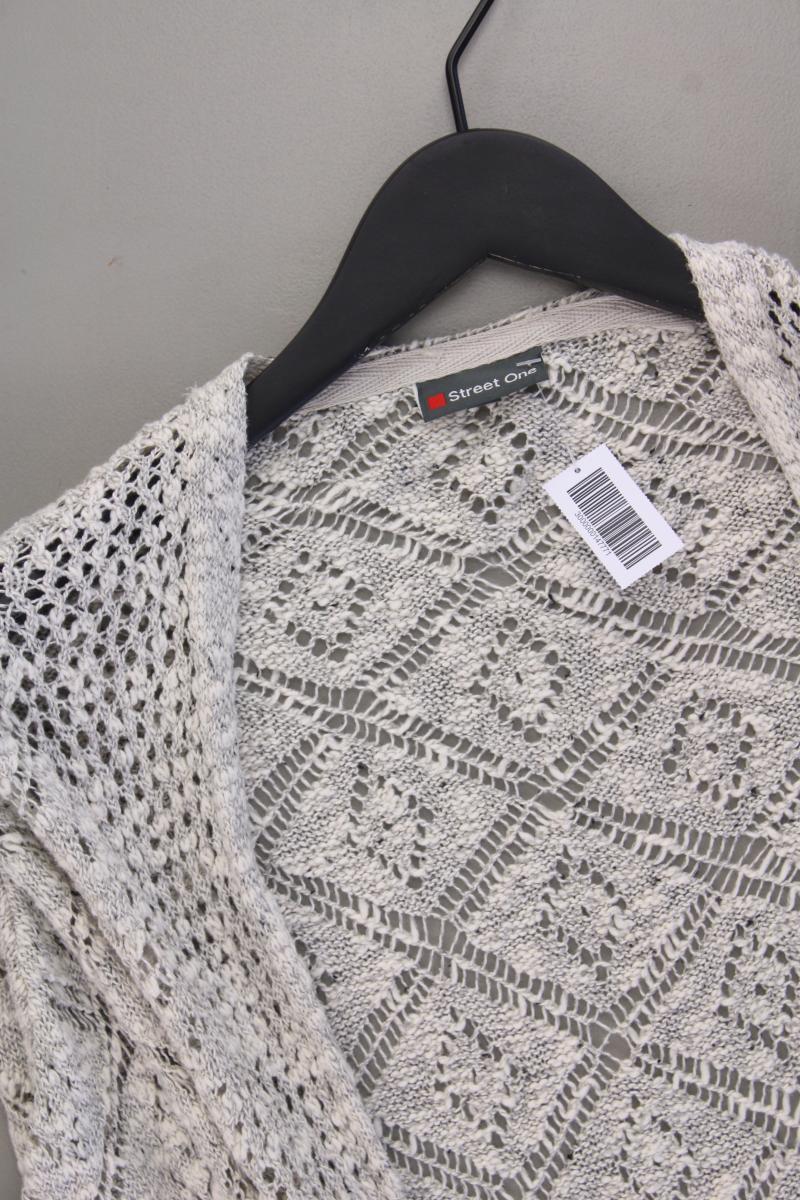 Street One Strickjacke Gr. 34 Kurzarm grau