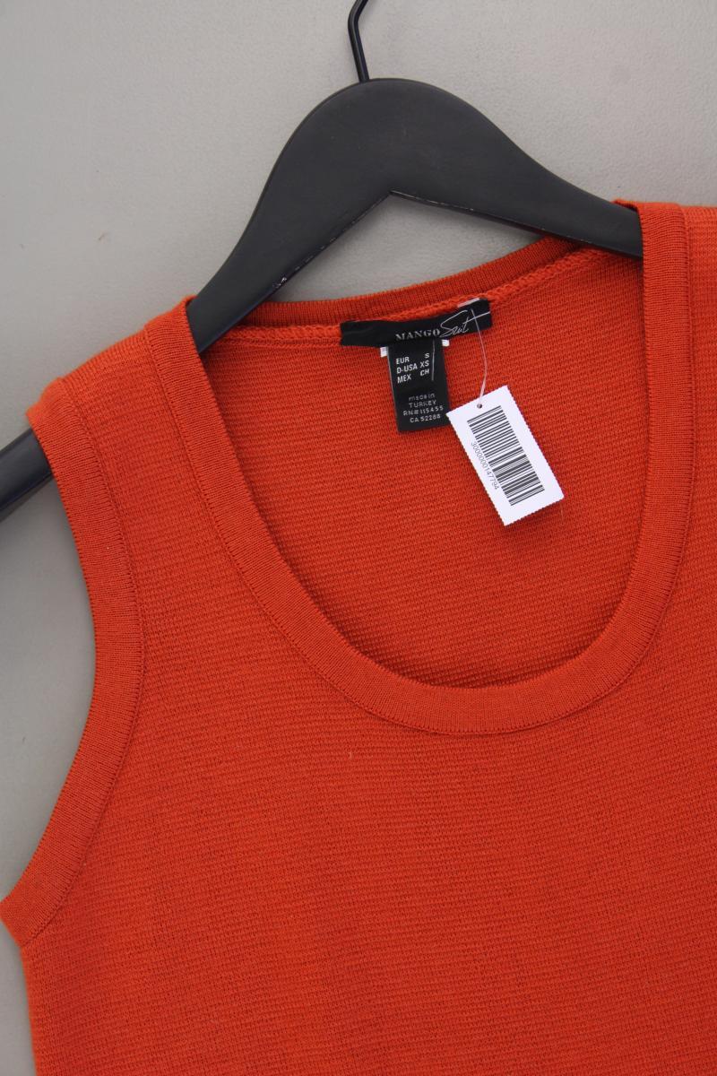 Mango Strickkleid Gr. XS Träger orange