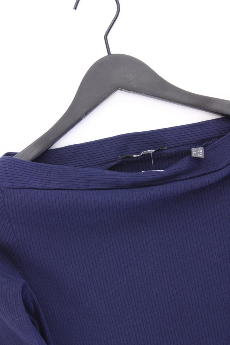 Esprit Slim Shirt Gr. XL 3/4 Ärmel mit Carmen-Ausschnitt blau