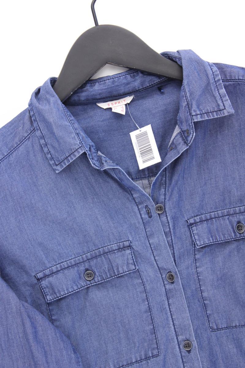 Esprit Langarmbluse Gr. 34 blau