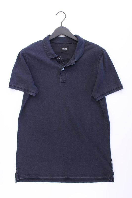 ONLY & SONS Poloshirt für Herren Gr. M neuwertig Kurzarm grau aus Baumwolle