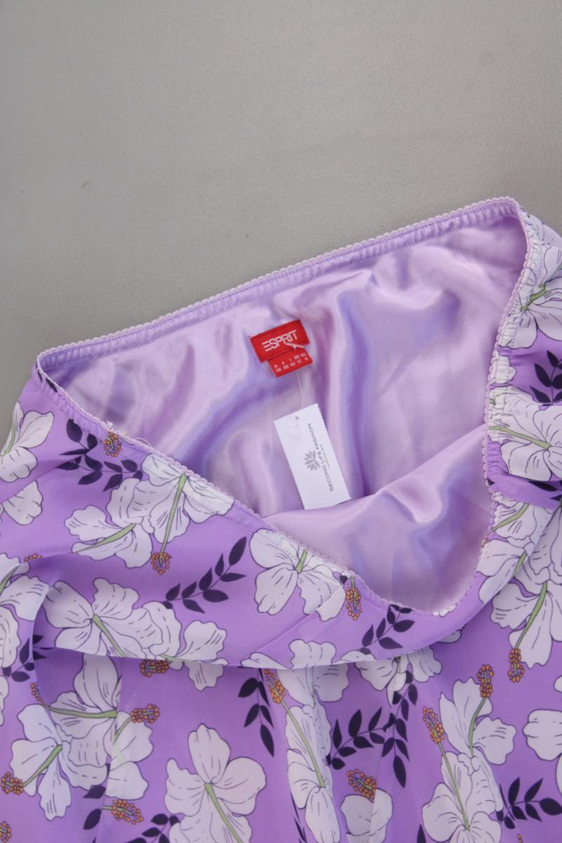 Esprit Y2K Vintage Rock Gr. 38 mit Blumenmuster lila aus Polyester